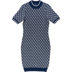 Guess SS Lise 4g Logo Sweater Dress Dames - Cave Blue and Pearl - Maat L