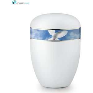 Eco urn wit vredes duif - bio (biologisch afbreekbaar)