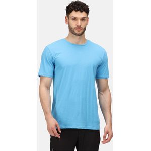 Het Regatta Tait T-shirt met korte mouwen - heren - sneldrogend - vochtdoorvoerend - Vaalblauw