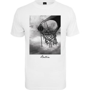 Mister Tee - Ballin 2.0 Heren T-shirt - S - Wit