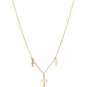 Go Dutch Label Collier kruizen goud N2818-2