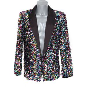 Pailletten Colbert - Multicolor - Heren - Disco Colbert - Carnavalscolbert - Glitter En Glamour - Maat L