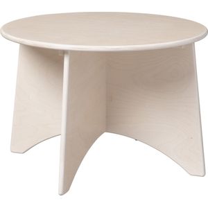 Van Dijk Toys houten Apollo Ronde tafel berken voor Peuters - Ø60cm hoogte 40cm - White wash.