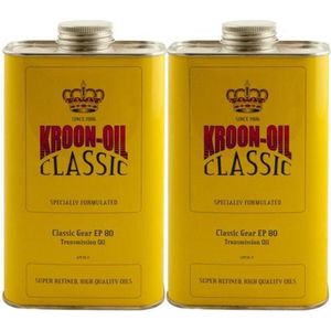 Kroon Oil Aanbieding: 2 X Classic Gear Ep 80 Versnellingsbakolie 1L