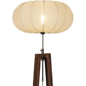 Lumidora Vloerlamp 31377 - LILLE - E27 - Bruin - Beige - Hout - ⌀ 50 cm