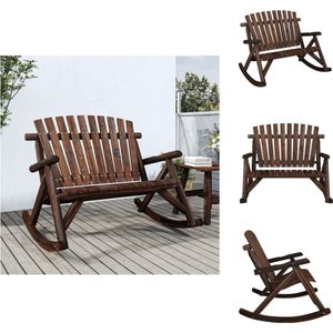 vidaXL Schommelbank Adirondack - Hout - 123x96x102 cm - Tuinbank