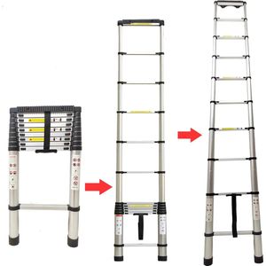 ValueStar - Telescoop ladder 3,90 meter - Vouwladder - Telescopische Vouwladder - Compacte opslag - Variabele hoogte - Zwart