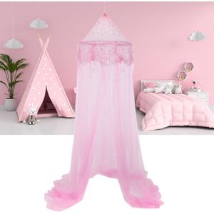 Decopatent® Prinsessen Klamboe kinderkamer - Klamboe Baby kamer - Klamboe 1 persoons - Voor boven bed - Roze - 60 x 60 x 250 Cm