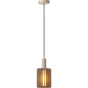 Lucide LAMBRES - Hanglamp - Ø 15 cm - 1xE27 - Taupe