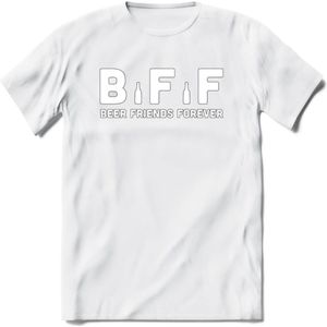 Bier BFF T-Shirt | Unisex Kleding | Dames - Heren Feest shirt | Drank | Grappig Verjaardag Cadeau tekst | - Wit - L