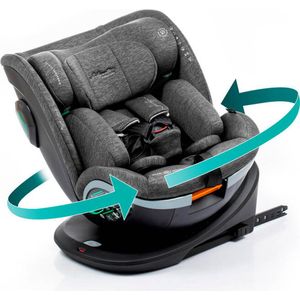 Babyauto Xperta i-Size Autostoel - 360° met Isofix - 40 tot 150cm - 0 tot 36kg - Tot 12 jaar - Kleur Grijs