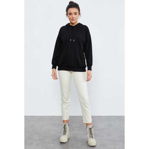 La Pèra Sweater Dames - Pullover - Trui - Capuchon - Sweatshirt Zwart - S