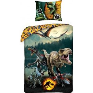 Jurassic World Dekbedovertrek Danger - Eenpersoons - 140 x 200 cm - Katoen