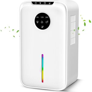Luchtontvochtiger en Luchtreiniger - 1000ML/D Slimme Luchtontvochtiger met Afvoer - Luchtontvochtiger voor Woonkamer, Slaapkamer, Badkamer met LED Scherm