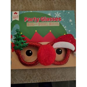 Bril Kerst Party Glasses, feestbril, kerstgadget, grappig kerstcadeautje