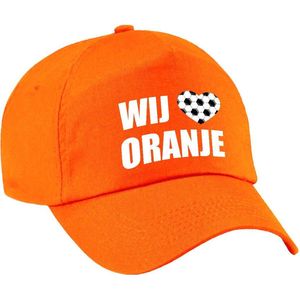 Nederland fan cap / pet - wij houden van oranje - kinderen - EK / WK - Holland voetbal supporter petje / kleding