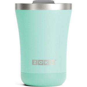 Thermosbeker RVS, 350 ml, Turquoise, 3-in-1 - Zoku