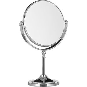 Relaxdays make-up spiegel met vergroting - scheerspiegel - cosmeticaspiegel staand - rond