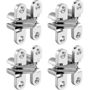 Verborgen scharnier - 4 stuks - Binnendeurscharnieren - Meubelscharnieren - Soft Close - Keukenkast scharnieren - Onzichtbaar scharnier - voor 180 graden vouwdeur