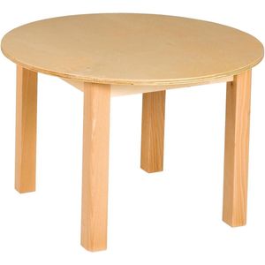 Educo Kindertafel - Ronde tafel - Houten speelgoed - Houten puzzel - Educatief speelgoed - Kinderspeelgoed - Rond Ø70cm