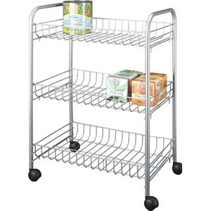 Keukentrolley – keuken planken - Opberg Trolley op wielen – met niveaus – duurzaam -ruimtebesparend