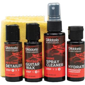 D'Addario PW-GCB-01 Instrument Care Essentials Complete Care Kit | onderhoud set voor gitaar