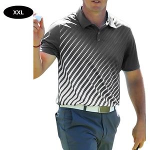 Nivard Golf Shirt Heren - T-shirt - Golfkleding - Golfen - Golf Accessoires - Polo Shirt - Donker Grijs - Maat XL