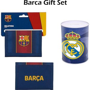 Fc Barcelona Gift Set Spaarpot + Portemonnee Barca, Voetbal Fan
