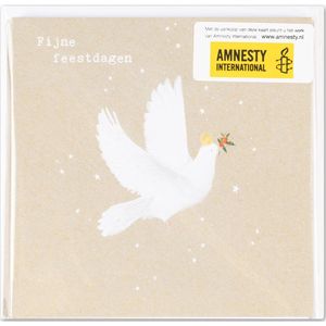 Amnesty International - Vredesduif - Kerstkaarten - 3 Pakjes - 8-delig