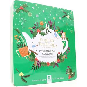 English Tea Shop - Premium Thee Collectie - Geschenkblik groen - Assortiment thee - Biologisch - 72 theezakjes