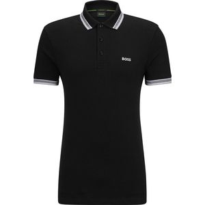 BOSS - Paddy Polo Zwart - Regular-fit - Heren Poloshirt Maat M