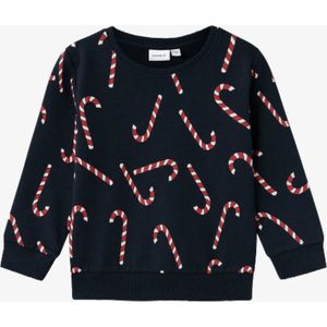 Name it Kerstsweater navy kerststokjes NMNRJOLLY Unisex 92