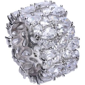 Diamonfire - Zilveren ring met steen Maat 16.5 - Ice Queen - 15 mm - Zirkonia