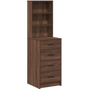 vidaXL - Highboard - Bruin - Eiken - 40x41x135 - cm - Engineered - Hout