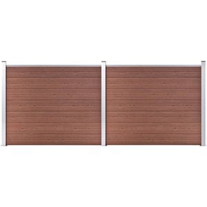 vidaXL - Schuttingpanelenset - 353x146 - cm - HKC - bruin