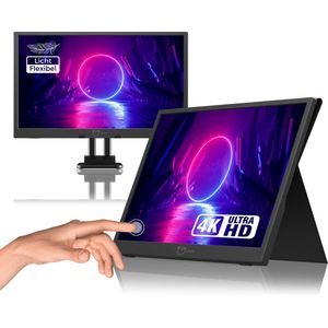 LOOV FlexDisplay Touch 4k - Portable Monitor Touchscreen - Touch - IPS Gaming Display - Draagbaar Beeldscherm voor Laptop - 15,6 inch - USB-C - HDMI - 4K