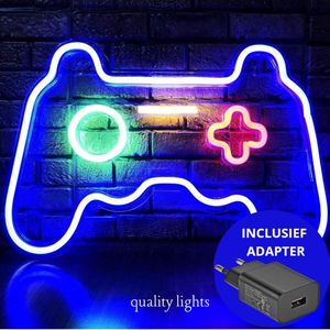 Wandlamp - Playstation Controller Neon Wandlamp - Man Cave lamp - Gameroom verlichting - Neon led wandlamp - Neon verlichting - sfeerverlichting - Tiktok trend - Gameroom verlichting - Youtube achtergrond - Kerst cadeau - Sinterklaas kado