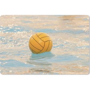 Bureau mat - Waterpolo bal in het zwembad - 60x40