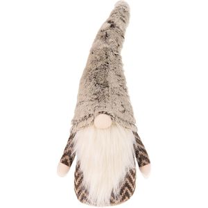 Gnoom - Kabouter - Gnome - Gnoom met fluffy Muts -  13x8x26cm