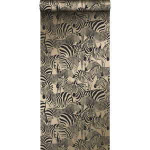 Origin Wallcoverings behang zebra's glanzend goud - 347454 - 53 cm x 10,05 m