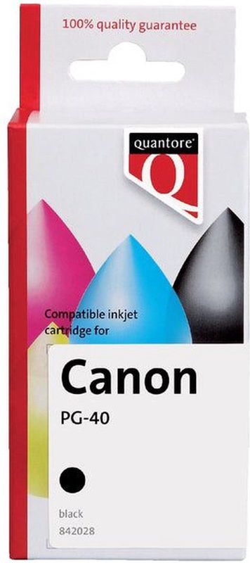Inktcartridge quantore canon pg-40 zwart | 1 stuk | 35 stuks
