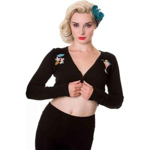 Banned - Black Cocktail Bolero - M - Zwart