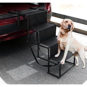 Viervoetjes - HondenTrap - Loopplank - Inklapbaar - Zwart