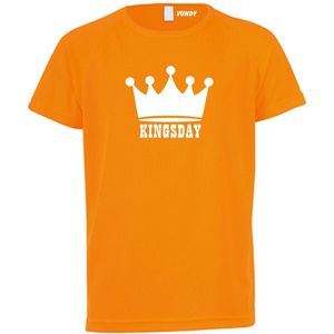 T-shirt kinderen Kingsday | Koningsdag kleding kinderen | oranje shirt | Oranje | maat 140