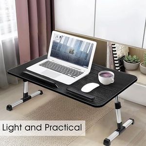 Laptopbedtafel, klaptafel, bureau, laptoptafel, Bed table - Dienblad voor in Bed met Opklapbare Poten voor Ontbijt 34D x 60W x 32H centimetres