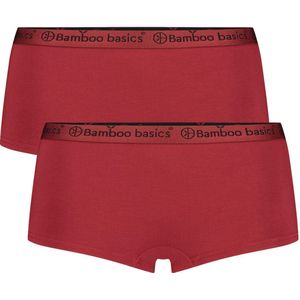 Comfortabel & Zijdezacht Bamboo Basics Ivy - Bamboe Hipsters (Multipack 2 stuks) Dames - Onderbroek - Ondergoed - Bordeaux Rood - L
