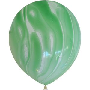 Marmer Ballonnen - Groen (10 stuks / 30 CM)