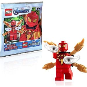 Lego Iron spider minifiguur, spiderman, marvel, exclusive minifiguur zeldzaam Lego lego polybag foilpack