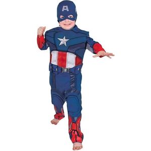 Verkleedpak Luxe Premium Captain America Avengers Movie Maat 122-128