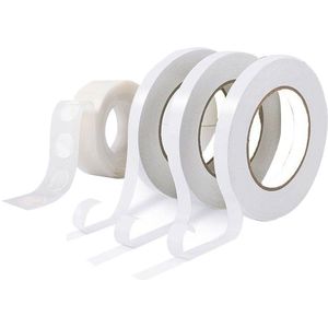 Dubbelzijdig Plakband Set - 3 Rollen, Sterk voor Kantoor en Doe-Het-Zelf Handwerk - 15 Meter per Rol - 6 mm Breed